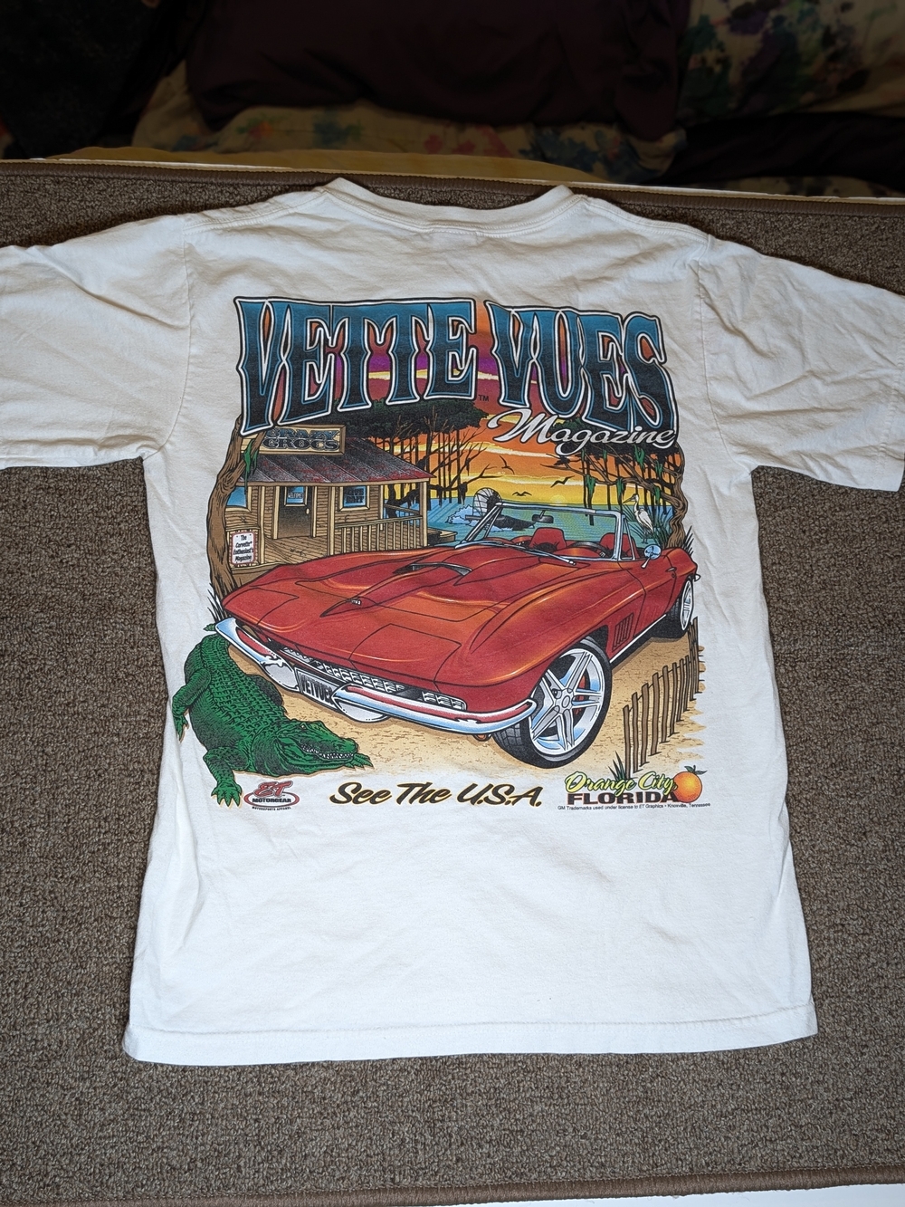 Vintage Vette Vues Magazine T-Shirt Small Chevrolet Corvette FL Anvil